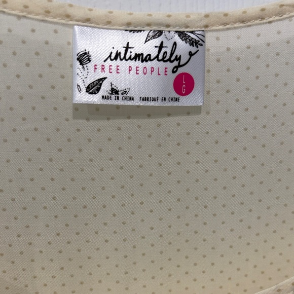 Free People Cream Lace Tank dress size large - Picture 2 of 6